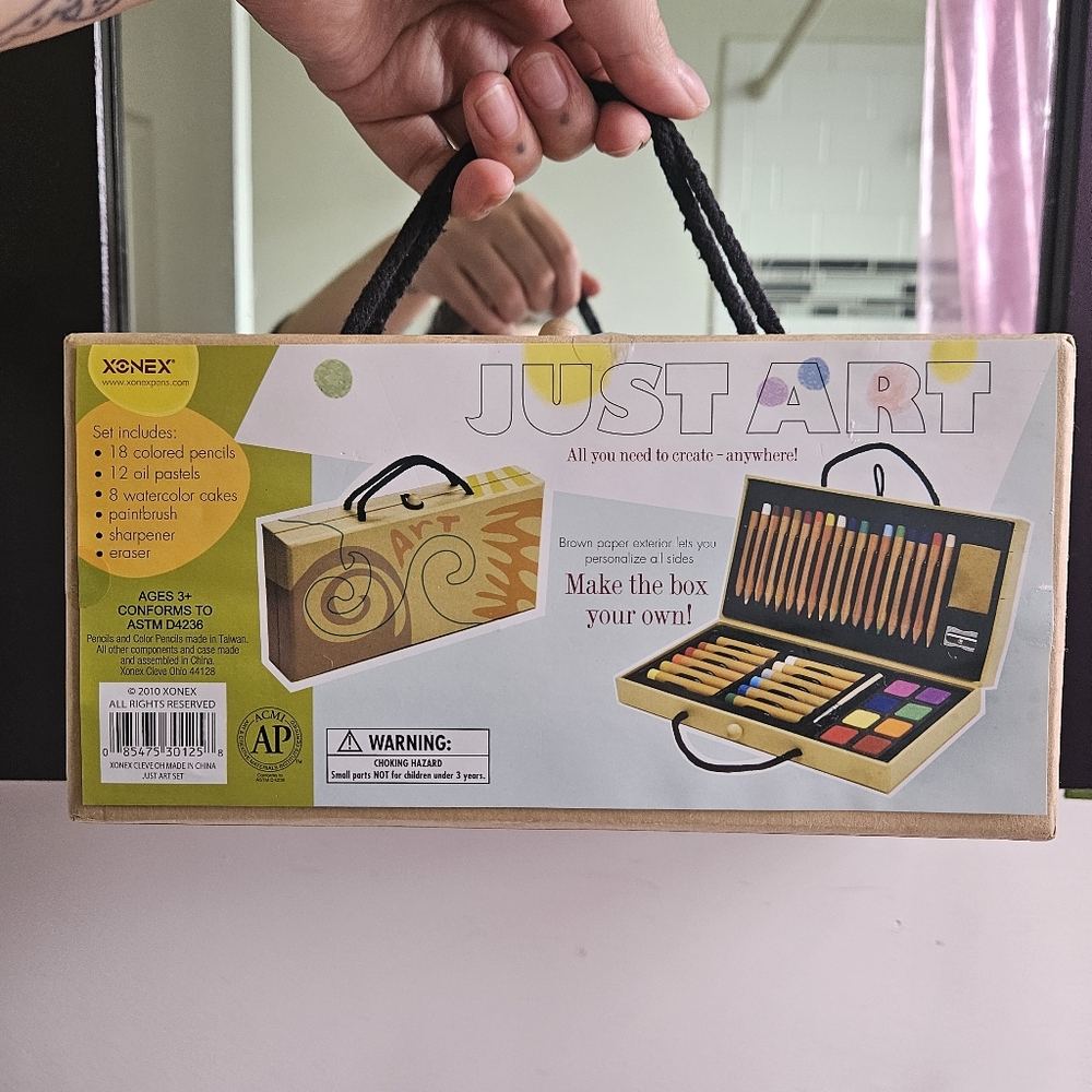 🟣BOGO Xonex Just Art Paper Case Set with Pencils and Paints